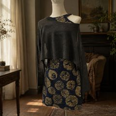 Brand new Dark Grey Semi-Sheer Oversized Knit Top