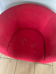 red fabric chair free