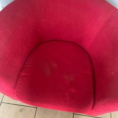 red fabric chair free