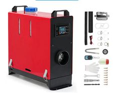 5kw All In One Diesel Heater 12V w Silencer LCD Remote Air Heater Thermostat Caravan Diesel Car Heater Motorhome RV