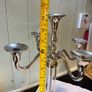 Vintage Silver Chrome 5 Arm Candelabra Candle Holder Image 6