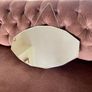 Petite Oval Bevelled Early 20th Century Frameless Mirror with Original Chain Image 7