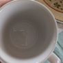 Vintage Villeroy and Boch coffee cups and saucers in Festive Memories pattern. Image 10