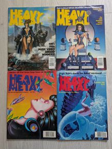 Lot of 4 Heavy Metal Magazines Comics 1984/85