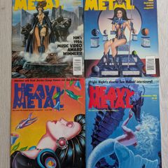 Lot of 4 Heavy Metal Magazines Comics 1984/85