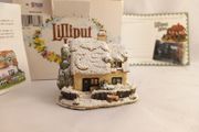 Lilliput Lane Model Houses &amp; Others Lilliput Lane -  Winter Moonlight Cottage Collectibles great gift present display decor  original box and  Deed collectors card home art deco display original