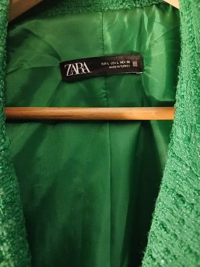Zara green tweed blazer (Kate Middleton Style) Size L