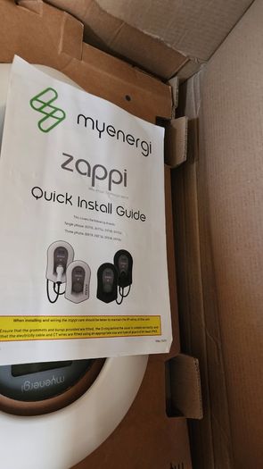 New Myenergi Zappi RRP 900e 7kW Single-Phase Tethered White EV Charger (Model: ZAPPI-207TW)