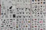Nail art stickers . 9 sheets