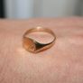 9ct Oval Signet Ring Yellow Gold Mens Ring 375 - 1,6g Image 4