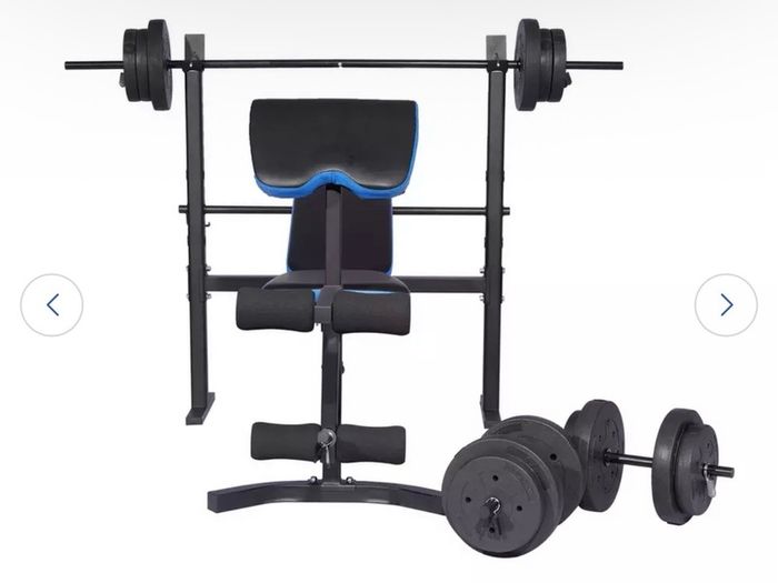 Pro Fitness Folding Workout Bench with Weights