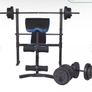 Pro Fitness Folding Workout Bench with Weights Image 4