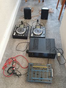 Dj set , Denon Deck, Marantz Amp PM 7000