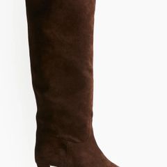 Stunning knee high suede boots - designer look brand new -