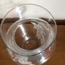 Large vintage clear glass floral print Vase Image 4