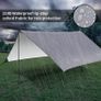 Hammock Rain Fly Tent Tarp,GINTOGE Multifunctional Waterproof Camping Shelter, 300cm x 300cm lightweight Windproof Snowproof Outdoor Sunshade Fly for Hammock -Tent Stakes and Ropes (Gray) No Poles Image 2