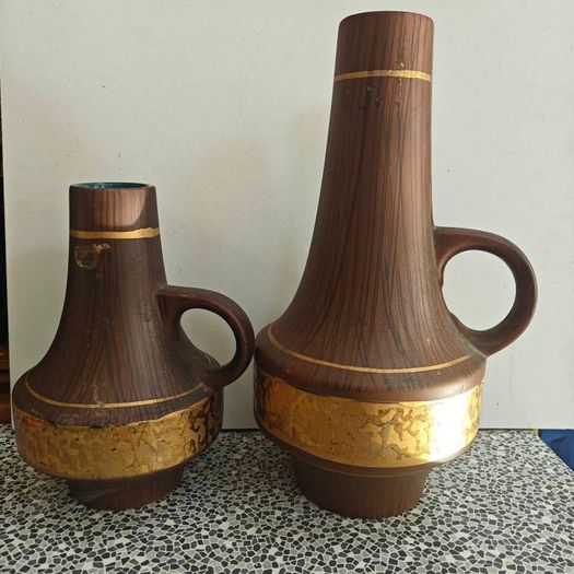 Vintage Pair of Mid-Century West German Pottery Vases,  Dumler & Breiden