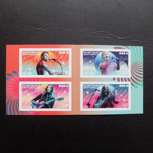 Irish Singers and Songwriters at Glastonbury.2021.4 x N.Stamp booklet.MNH.