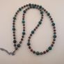 Vintage Jade & Tiger Eyes Stones Beads & Old Brass Beads Necklace Image 3
