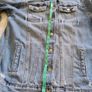 Unisex denim cotton distressed jacket in very good condition see last three photos for exact measurements FREE STANDARD POSTAGE INCLUDED Image 6