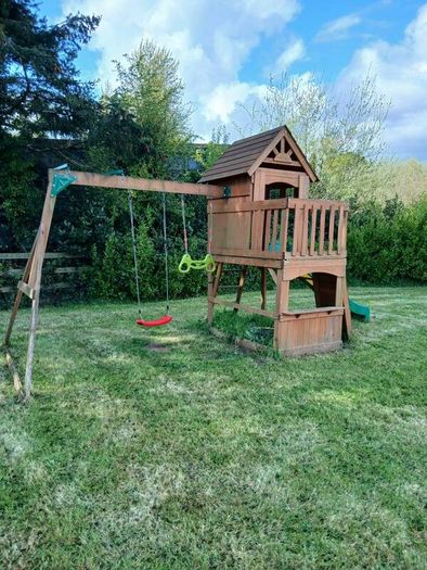 Wooden Climbing Frame and Swing Set