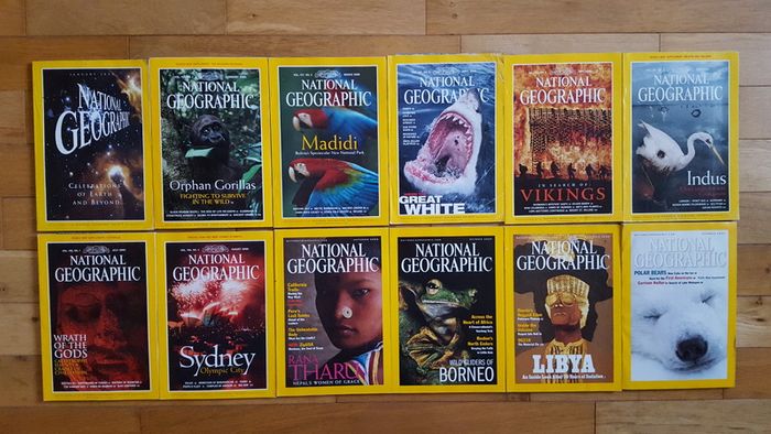 National Geographic magazines x 400 from early 20th century to 2009