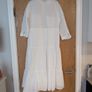 Zara White Dress. S. M- 12.  New- No Tag. Image 4