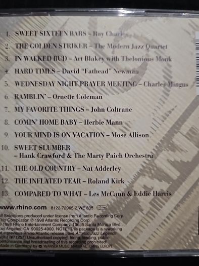 Atlantic Jazz Classics.
