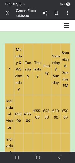 Greenore Golf tickets