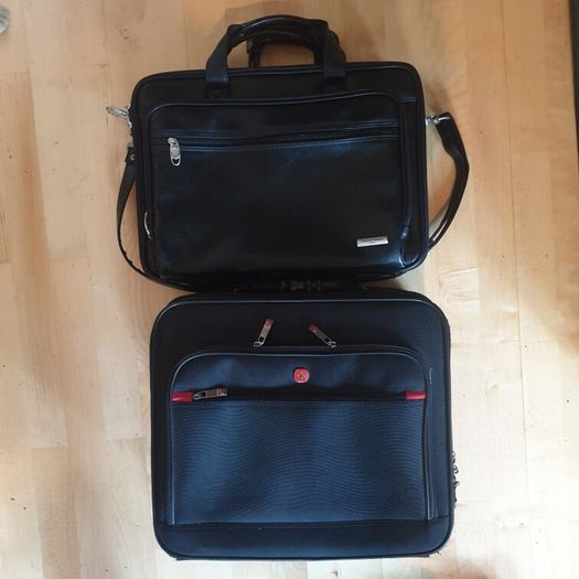 VALENTINO Paris Briefcase & SwissGear Wenger Business Case Roller & Valentino Paris Shoulder Case ( Over night Travel flight Case Luggage)