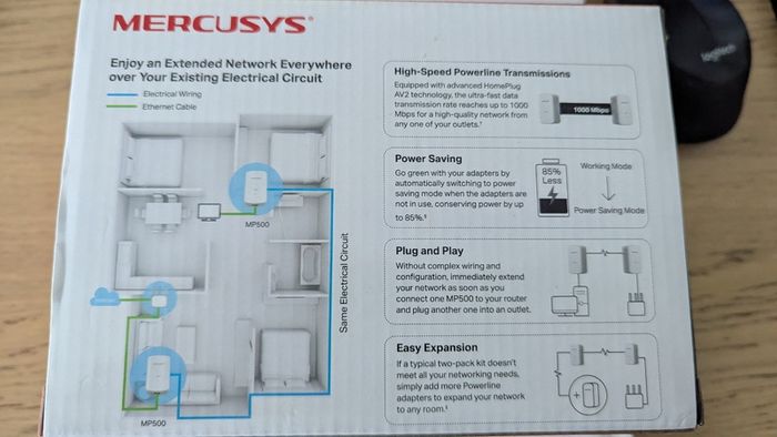 Mercusys AV 1000 Gigabit Powerline Network Extender
