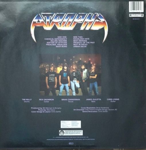 Atrophy Socialized Hate LP 1988 Roadrunner Thrash Metal