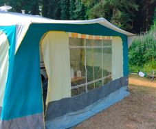 Awning for caravan.