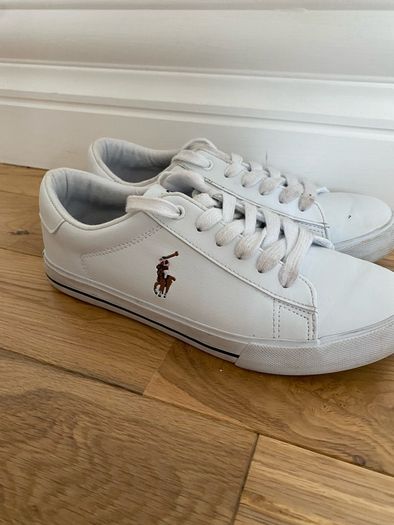 Ralph Lauren Polo White Leather Runners
