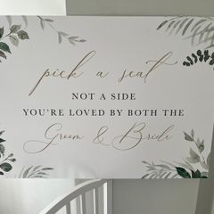 'Pick a Seat' Rustic Wedding Sign