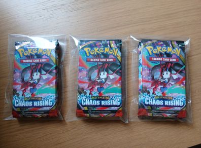 12 Brand New & Sealed pokemon Mega Evolution "Chaos Rising" booster packs