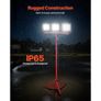15000 Lumens, Three-Head Portable Camping Light with Individual Switch, Tripod Stand, 3.3 m Power Cord, for Indoor Outdoor Job Site Construction, IP65 Waterproof Image 5