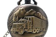 Vintage Style Artic Truck Trucker Pocket Watch