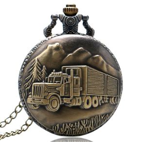 Vintage Style Artic Truck Trucker Pocket Watch