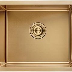 Stainless Steel Kitchen Sink, 50 x 43cm, Undermount Kitchen Sink Drop in, Topmount Single Bowl Outdoor Campervan Sink with Drainer Fittings