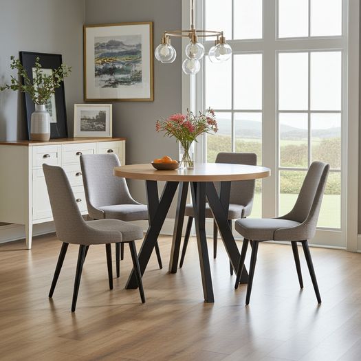 Modern Oak Extendable Dining Table 100cm to 180cm Veener or Laminated