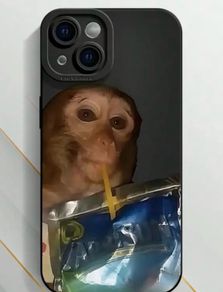 Monkey drinking capri sun phone case