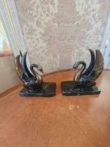 Antique marble bookends