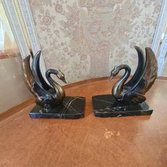 Antique marble bookends