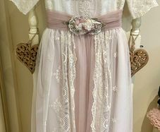 Marian Gale vintage style communion dress with custom made headband