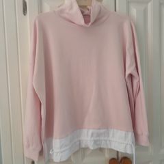 A Pink Cotton Cowl Neck Top