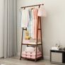 Clothes Rack with 2-Tier Storage Shelf for Shoes and Baskets Image 3