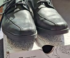 Clarks Scala Step, black leather shoes