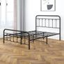 Double Bed Frame with Storage and Headboard, Metal Bed Frame Double Size No Box Spring Needed, Enhanced Mattress Support, Noise Free Image 3