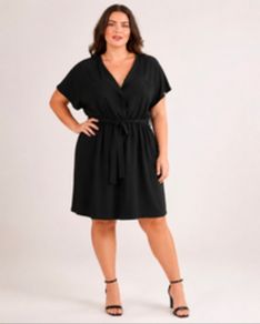 Black Belted Dress  Flattering & Easy to Wear